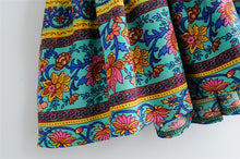 Load image into Gallery viewer, Wrap Mini Dress, Boho Sundress,Floral Print