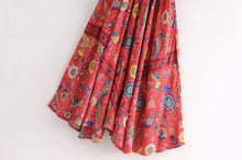 Load image into Gallery viewer, Peacock Floral Print,Bohemian Maxi Sundress, Boho Dress