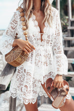 Load image into Gallery viewer, Solid lace ,Bohemian mini dress,Boho sundress