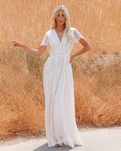 Load image into Gallery viewer, Lace Hollow Out, Bohemian Maxi Dress,Boho Dresses