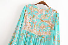 Load image into Gallery viewer, Floral Print,Bohemian Midi Sundress,Boho Dress