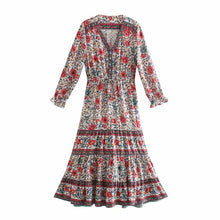 Load image into Gallery viewer, Maxi Dress, Boho Sundress,Floral Print