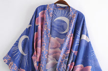 Load image into Gallery viewer, Star And Moon ,Bohemian kimono, Boho Cover-ups