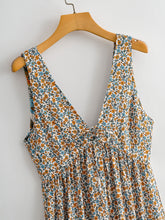 Load image into Gallery viewer, Floral Print,Boho Sundress, Boho Maxi Dress