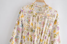 Load image into Gallery viewer, Lace-up Tassel, Boho Maxi Dress, Vintage Sundress