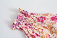Load image into Gallery viewer, Floral Print,Ruffles Sleeve Maxi Dress,Boho Dress