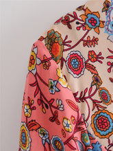 Load image into Gallery viewer, Floral print,deep V-neck,mini dress ,Boho dresses