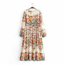 Load image into Gallery viewer, Floral Print,Bohemian Maxi Dress,Boho Dress