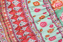 Load image into Gallery viewer, Floral peacock printed ,Boho skirt ,Vintage Maxi skirt