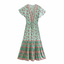 Load image into Gallery viewer, Floral print ,Boho maxi dresses, Boho Sundress