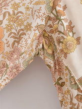 Load image into Gallery viewer, Kahaki Floral Print,Bohemian Maxi Dress,Boho Dress