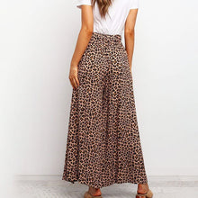 Load image into Gallery viewer, Leopard Print Bohemian Pants ,Wide Leg Boho Pants