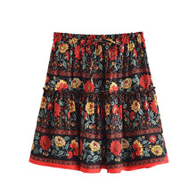 Load image into Gallery viewer, Boho Mini Skirt ,Bohemian Rayon Cotton Skirts