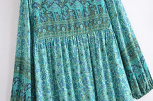 Load image into Gallery viewer, Pink Floral Print ,Bohemian Maxi Dress ,Boho Dress