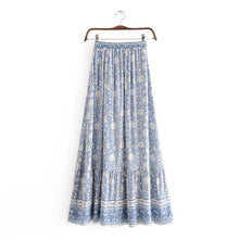 Load image into Gallery viewer, Boho Skirt, Maxi Skirt, Porcelain Flower