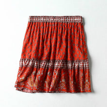 Load image into Gallery viewer, Boho Skirt, Mini Skirt, Wild Flower