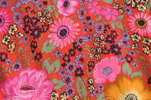 Load image into Gallery viewer, Bohemian Mini Dress, Boho Dress,Red Floral Print