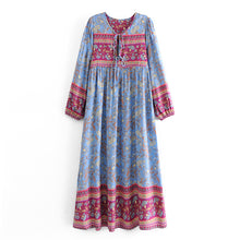 Load image into Gallery viewer, Multi Floral Print ,Bohemian Style ,Boho Maxi Dresses