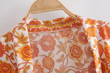 Load image into Gallery viewer, Yellow Floral Print ,Boho Kimono,Bikini Cover-ups