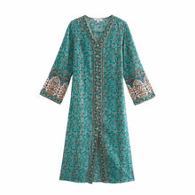 Load image into Gallery viewer, Maxi Dress, Boho Sundress,Floral print