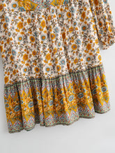 Load image into Gallery viewer, Floral print v-neck,Boho sundress,Boho mini dress