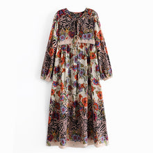 Load image into Gallery viewer, Maxi Dress, Boho Sundress,Floral Print