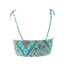 Load image into Gallery viewer, Boho Sets,Mini Tops and Skirts,Green Floral Print