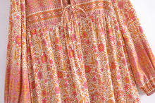 Load image into Gallery viewer, Multi Floral Print,Bohemian Maxi Dress Robe,Boho Dresses