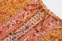 Load image into Gallery viewer, Boho Skirt, Mini Skirt, Wild Flower