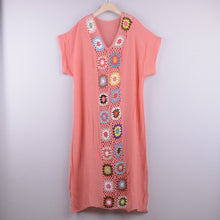 Load image into Gallery viewer, Solid Embroidery, Bohemian Maxi Dress,Boho Sundress
