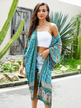 Load image into Gallery viewer, Floral Print, bohemian Kimono, Boho Maxi dress