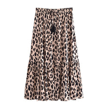 Load image into Gallery viewer, Leopard Print Bohemian Skirt,Rayon Cotton Maxi Boho Skirts
