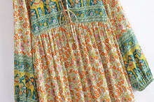 Load image into Gallery viewer, Elaphant Floral,Bohemian Maxi Dress,Boho Dress