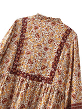 Load image into Gallery viewer, Pink floral print, Bohemian midi dress ,Boho sundress