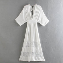 Load image into Gallery viewer, Maxi Dress, Boho Dress,Lace Hollow Out