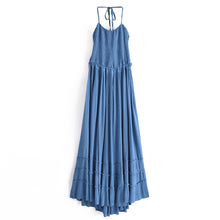 Load image into Gallery viewer, Backless Bohemian Maxi Dress, Boho Strapless Dress