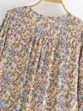 Load image into Gallery viewer, Floral print,deep V-neck,mini dress ,Boho dresses