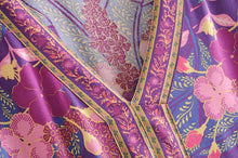 Load image into Gallery viewer, Purple Floral Print,Bohemian Maxi Dress,Boho Dress