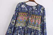 Load image into Gallery viewer, Floral Print,Bohemian Maxi Dress,Boho Sundress