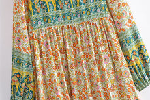 Load image into Gallery viewer, Elaphant Floral,Bohemian Maxi Dress,Boho Dress