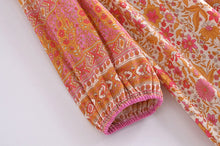 Load image into Gallery viewer, Multi Floral Print,Bohemian Maxi Dress Robe,Boho Dresses