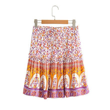 Load image into Gallery viewer, Pink Floral,Mini Skirts and Tops,Boho Sets