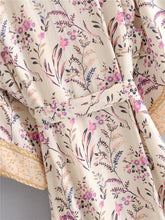Load image into Gallery viewer, Boho Kimono,Beach Robe,Floral Print