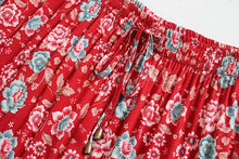 Load image into Gallery viewer, Floral peacock printed ,Boho skirt ,Vintage Maxi skirt