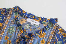 Load image into Gallery viewer, Floral Print,Bohemian Mini Dress,Boho Sundress