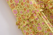 Load image into Gallery viewer, Yellow floral print , Bohemian skirt , Boho Maxi Skirt
