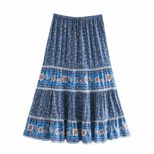 Load image into Gallery viewer, Boho Skirt, Midi Skirt, Wild Flower