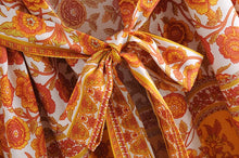 Load image into Gallery viewer, Yellow Floral Print ,Boho Kimono,Bikini Cover-ups