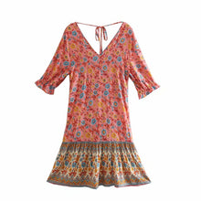 Load image into Gallery viewer, Mini Dress, Boho Sundress,Floral print