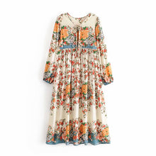Load image into Gallery viewer, Floral Print,Bohemian Maxi Dress,Boho Dress